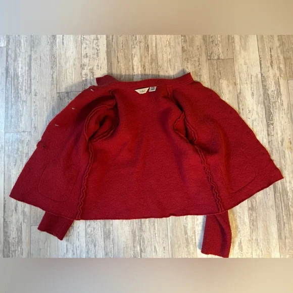 L.L. Bean Boiled Wool Cardigan Jacket - Picture 7 of 12